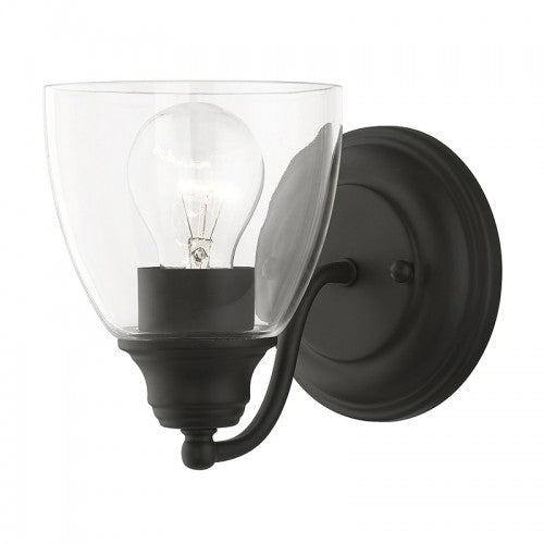 1 Light Black Vanity Sconce Wall Sconce Livex