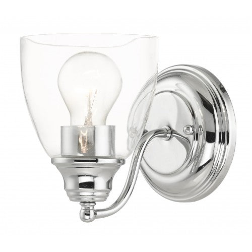 1 Light Polished Chrome Vanity Sconce Wall Sconce Livex