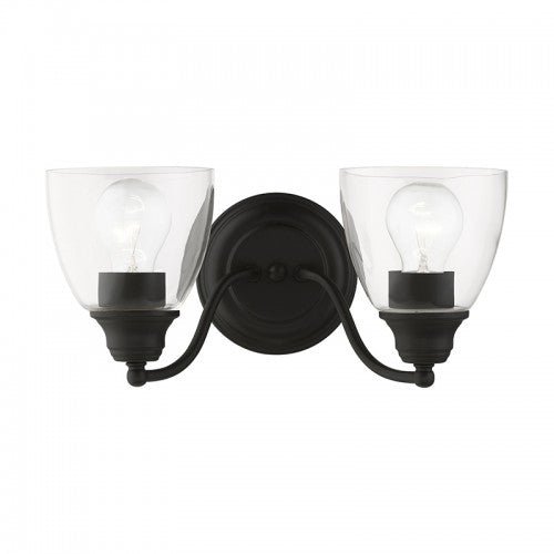 2 Light Black Vanity Sconce Wall Sconce Livex