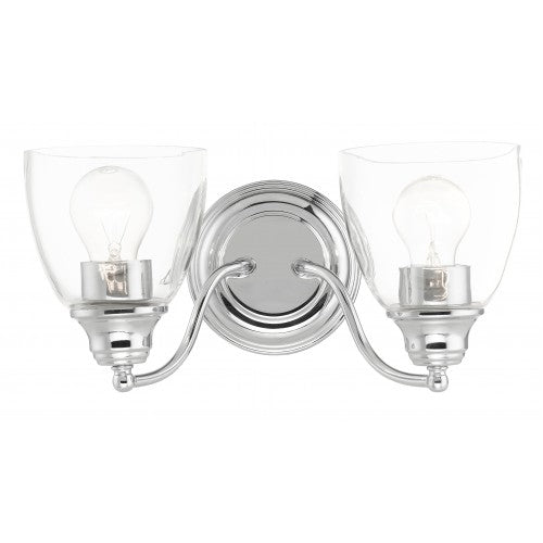 2 Light Polished Chrome Vanity Sconce Wall Sconce Livex