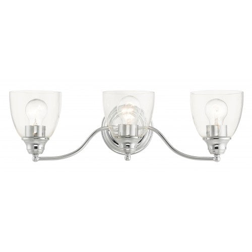 3 Light Polished Chrome Vanity Sconce Wall Sconce Livex