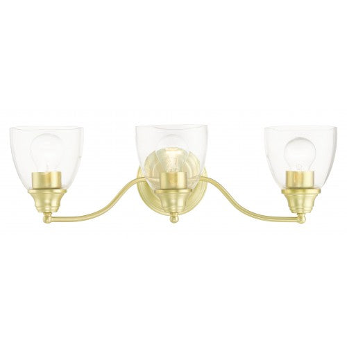 3 Light Satin Brass Vanity Sconce Wall Sconce Livex