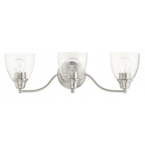 3 Light Brushed Nickel Vanity Sconce Wall Sconce Livex