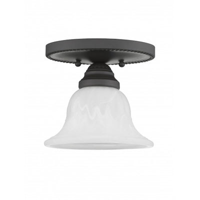 1 Light Bronze Ceiling Mount Semi Flush Livex