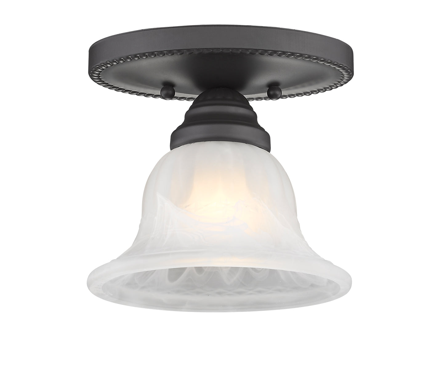 1 Light Bronze Ceiling Mount Semi Flush Livex