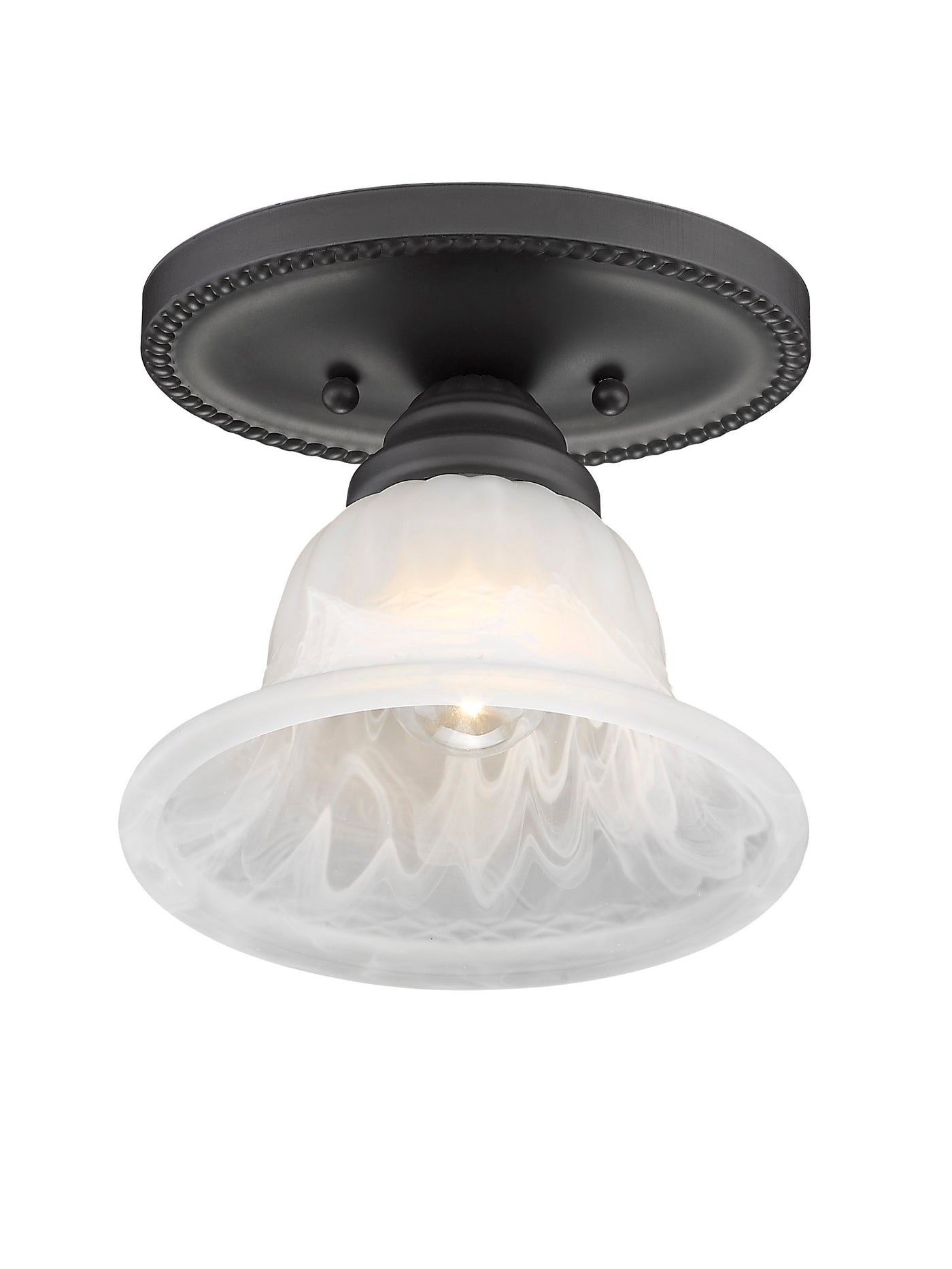 1 Light Bronze Ceiling Mount Semi Flush Livex