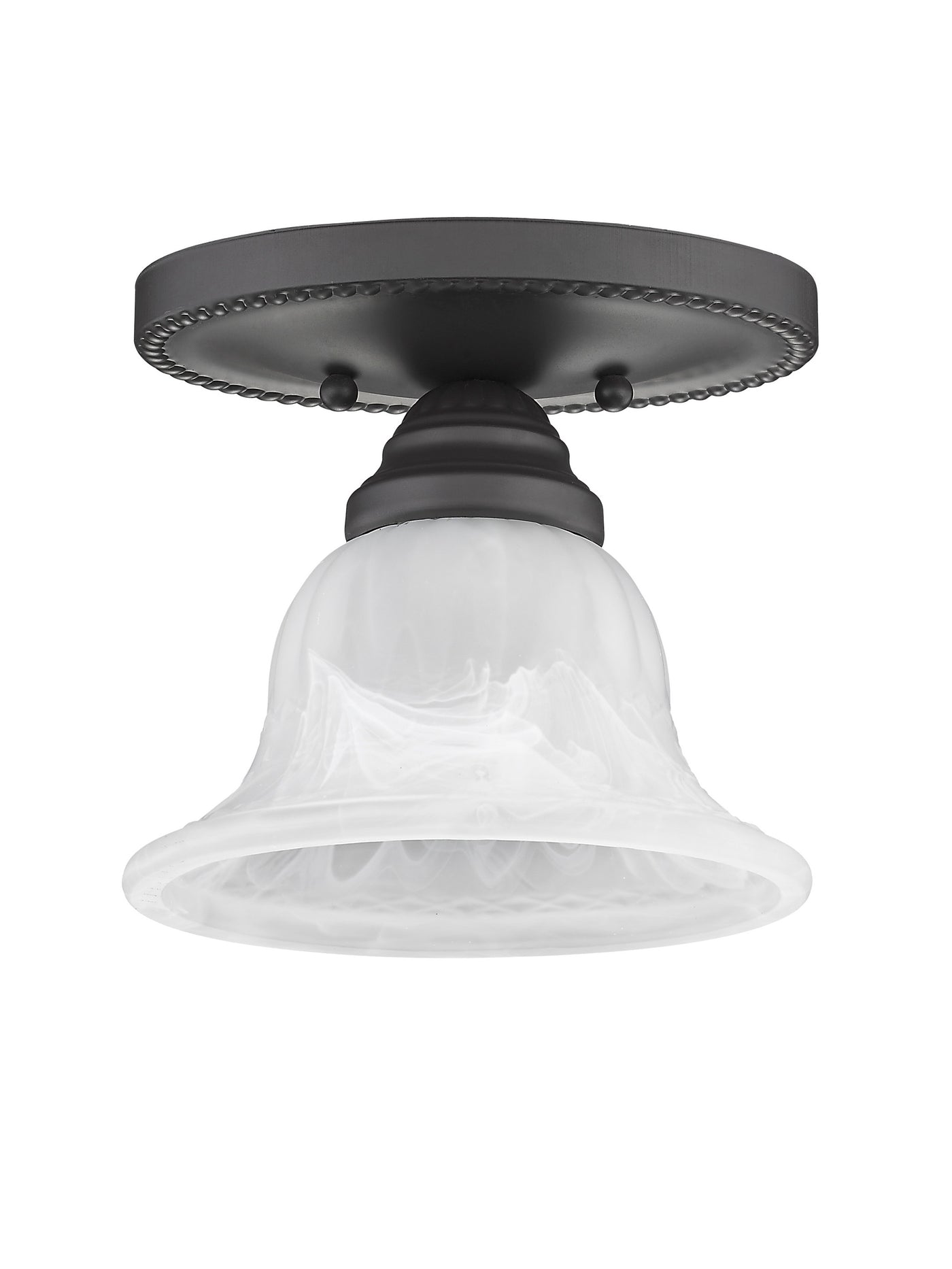 1 Light Bronze Ceiling Mount Semi Flush Livex