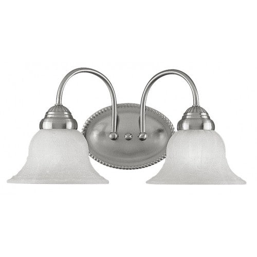 2 Light Brushed Nickel Bath Light Wall Sconce Livex