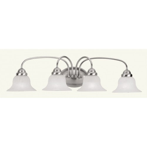 4 Light Brushed Nickel Bath Light Wall Sconce Livex