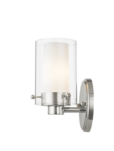 1 Light Polished Chrome Bath Light Wall Sconce Livex