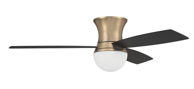 52" Daybreak in Satin Brass w/ Flat Black/Black Walnut Blades Ceiling Fan CRAFTMADE