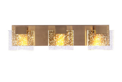 Alamere 3 Light LED Vanity in Satin Brass Bath and Vanity Craftmade