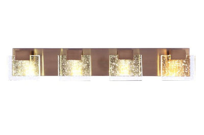 Alamere 4 Light LED Vanity in Satin Brass Bath and Vanity Craftmade