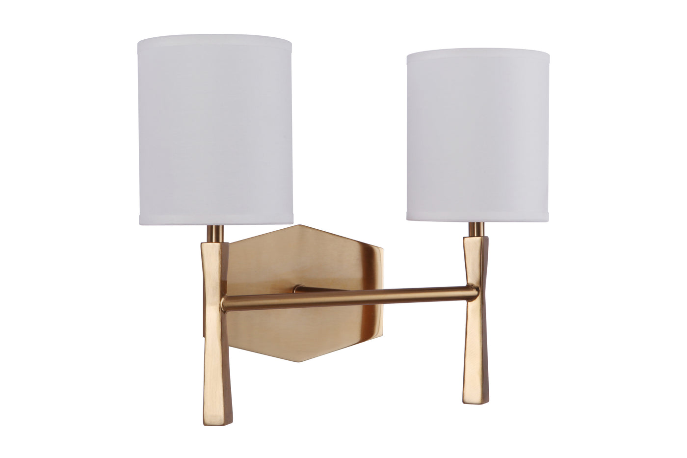 Chatham 2 Light Vanity in Satin Brass Bath and Vanity Craftmade