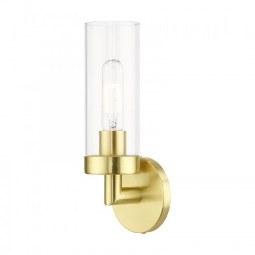 1 Light Satin Brass ADA Single Sconce Wall Sconce Livex