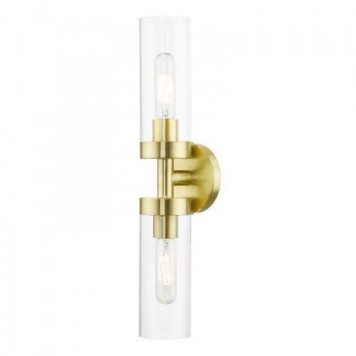 2 Light Satin Brass ADA Vanity Sconce Wall Sconce Livex