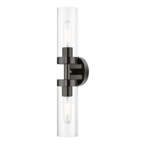 2 Light Black Chrome ADA Vanity Sconce Wall Sconce Livex