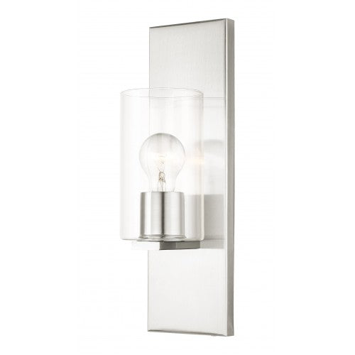 1 Light Brushed Nickel Wall Sconce Wall Sconce Livex