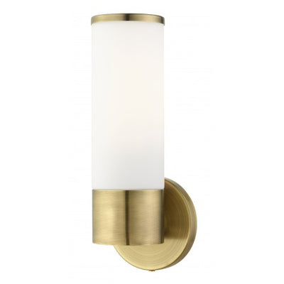 1 Light Antique Brass ADA Single Sconce Wall Sconce Livex