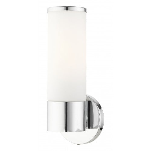 1 Light Polished Chrome ADA Single Sconce Wall Sconce Livex