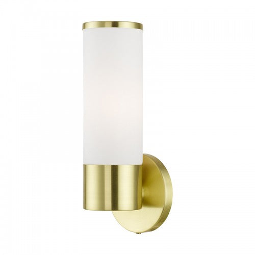 1 Light Satin Brass ADA Single Sconce Wall Sconce Livex