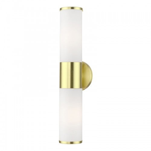 2 Light Satin Brass ADA Vanity Sconce Wall Sconce Livex