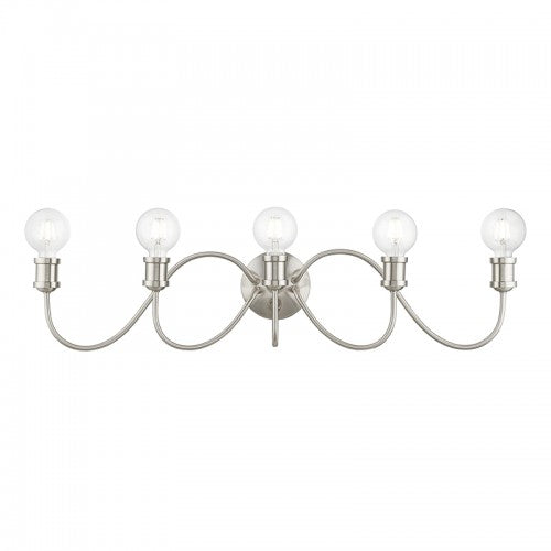 5 Light Brushed Nickel Large Vanity Sconce Wall Sconce Livex