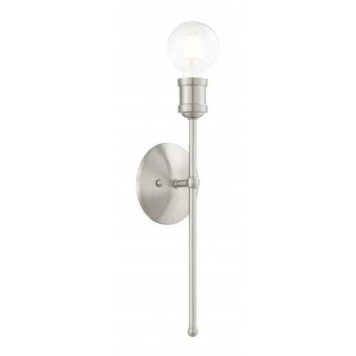 1 Light Brushed Nickel Wall Sconce Wall Sconce Livex