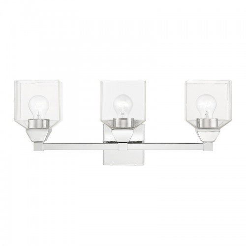 3 Light Polished Chrome Vanity Sconce Wall Sconce Livex