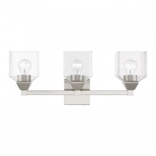 3 Light Brushed Nickel Vanity Sconce Wall Sconce Livex