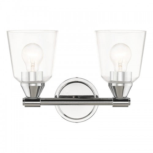 2 Light Polished Chrome Vanity Sconce Wall Sconce Livex