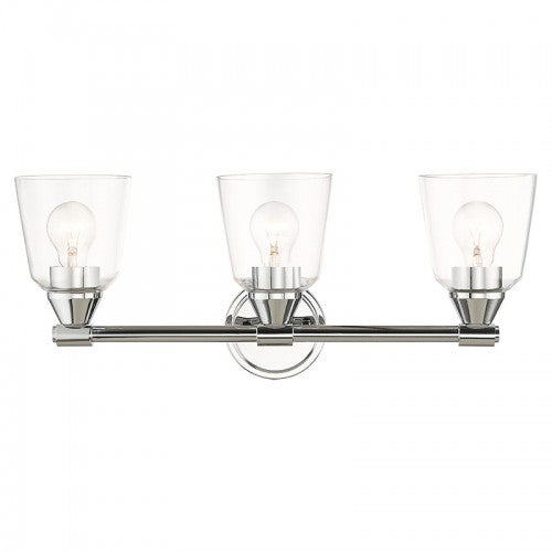 3 Light Polished Chrome Vanity Sconce Wall Sconce Livex