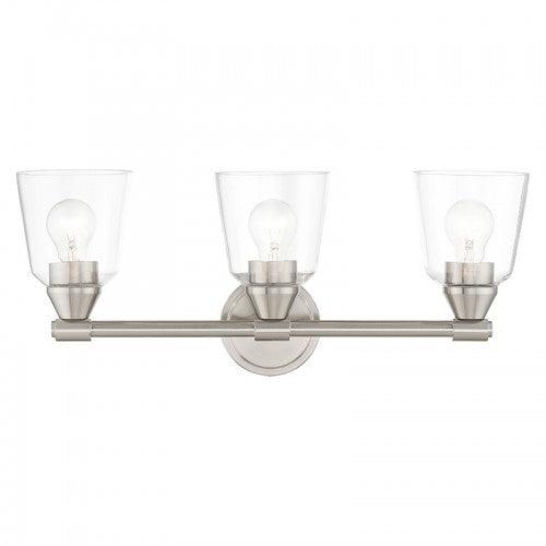 3 Light Brushed Nickel Vanity Sconce Wall Sconce Livex