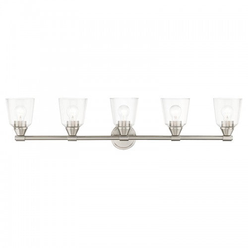 5 Light Brushed Nickel Large Vanity Sconce Wall Sconce Livex