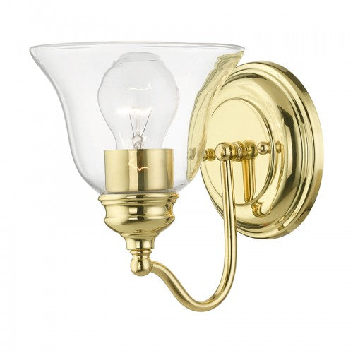 1 Light Polished Brass Vanity Sconce Wall Sconce Livex