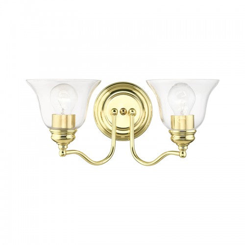 2 Light Polished Brass Vanity Sconce Wall Sconce Livex