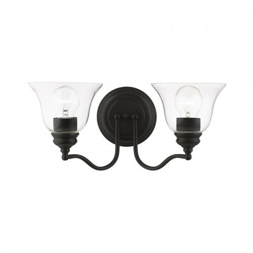 2 Light Black Vanity Sconce Wall Sconce Livex