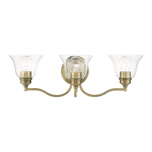 3 Light Antique Brass Vanity Sconce Wall Sconce Livex