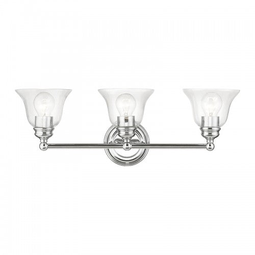 3 Light Polished Chrome Vanity Sconce Wall Sconce Livex