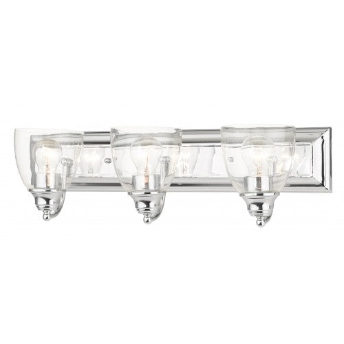 3 Light Polished Chrome Vanity Sconce Wall Sconce Livex