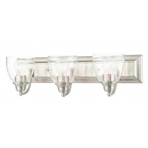 3 Light Brushed Nickel Vanity Sconce Wall Sconce Livex