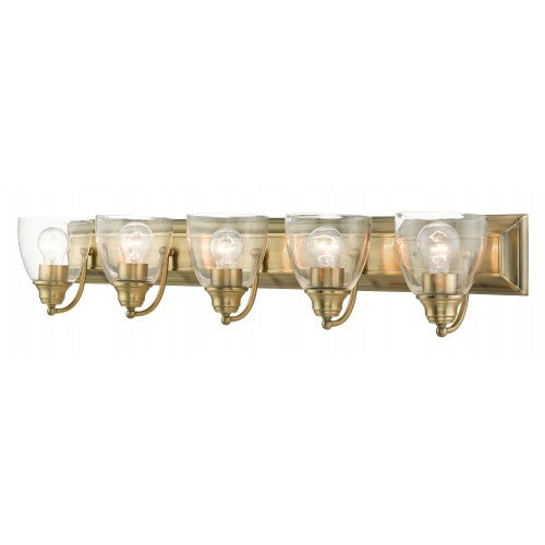 5 Light Antique Brass Vanity Sconce Wall Sconce Livex