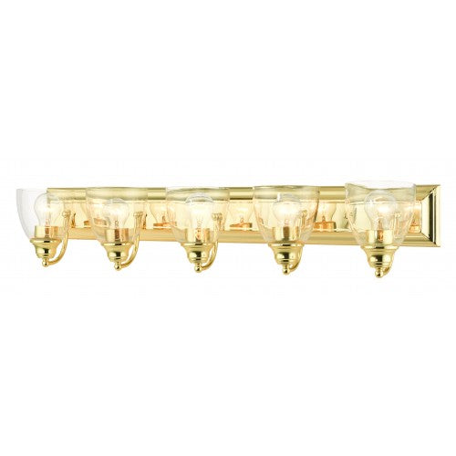 5 Light Polished Brass Vanity Sconce Wall Sconce Livex