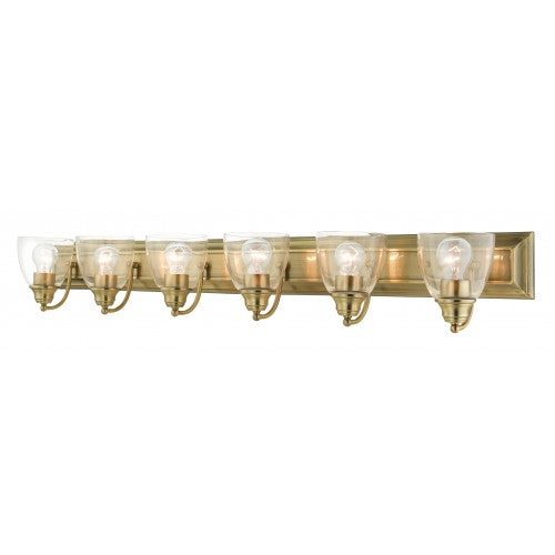 6 Light Antique Brass Vanity Sconce Wall Sconce Livex