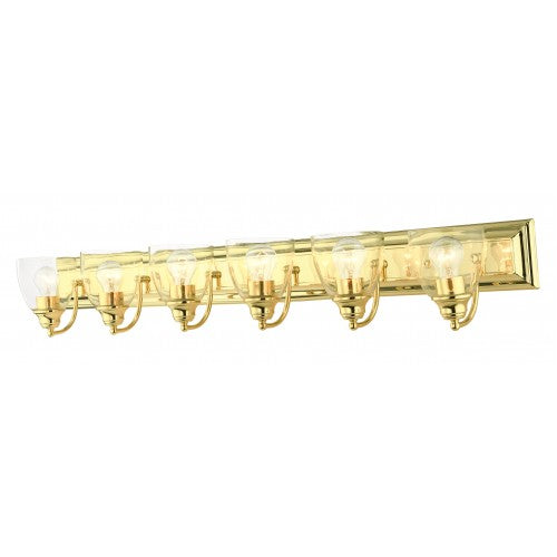 6 Light Polished Brass Vanity Sconce Wall Sconce Livex