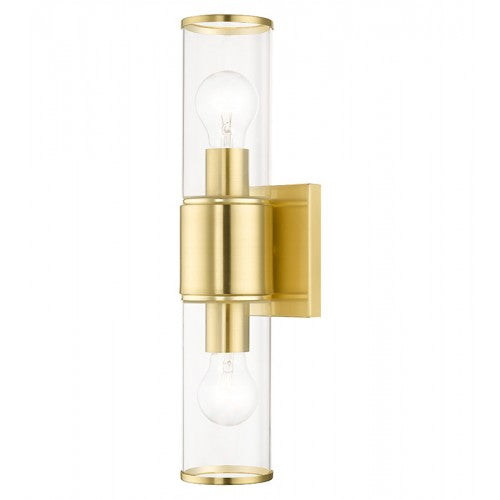 2 Light Satin Brass Vanity Sconce Wall Sconce Livex