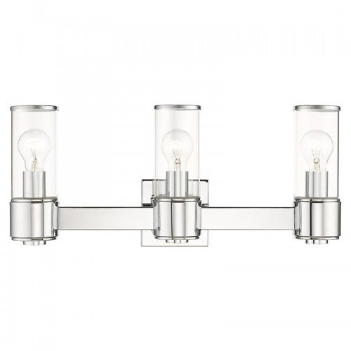 3 Light Polished Chrome Vanity Sconce Wall Sconce Livex