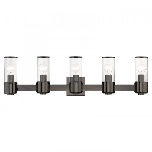 5 Light Black Chrome Large Vanity Sconce Wall Sconce Livex