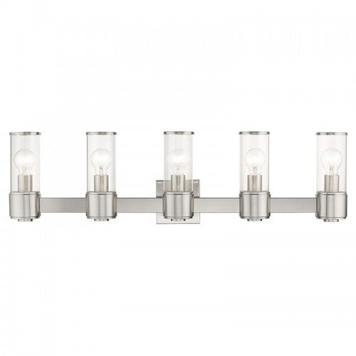 5 Light Brushed Nickel Large Vanity Sconce Wall Sconce Livex