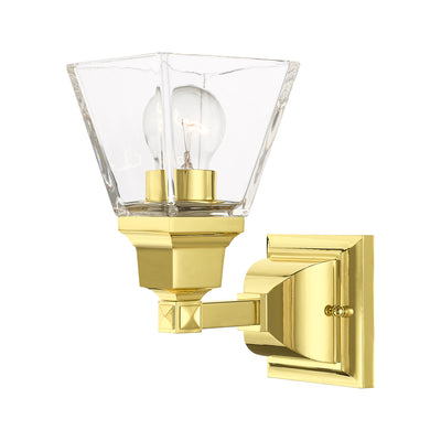 1 Light Polished Brass Wall Sconce Wall Sconce Livex